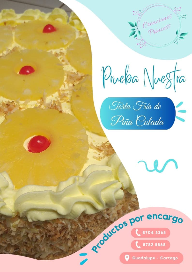 Torta Fría de Piña Colada Entera